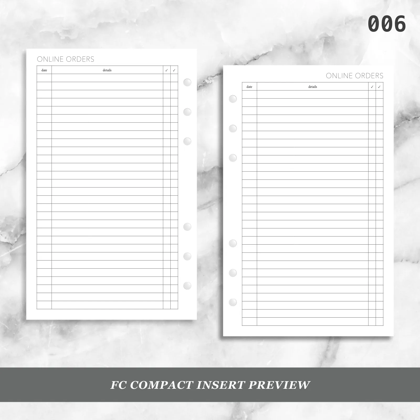 006: Online Orders Checkboxes