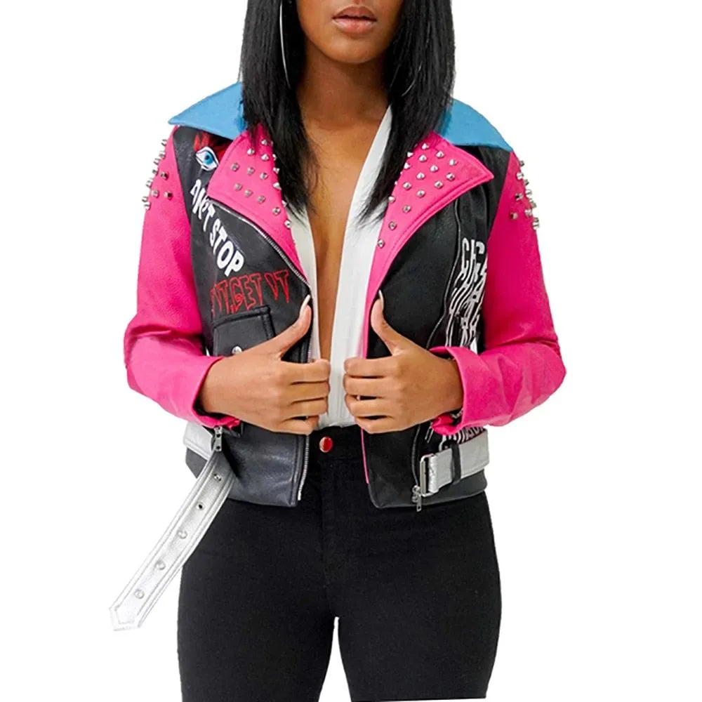 Lightweight Cropped Biker Jacket-Razor tings