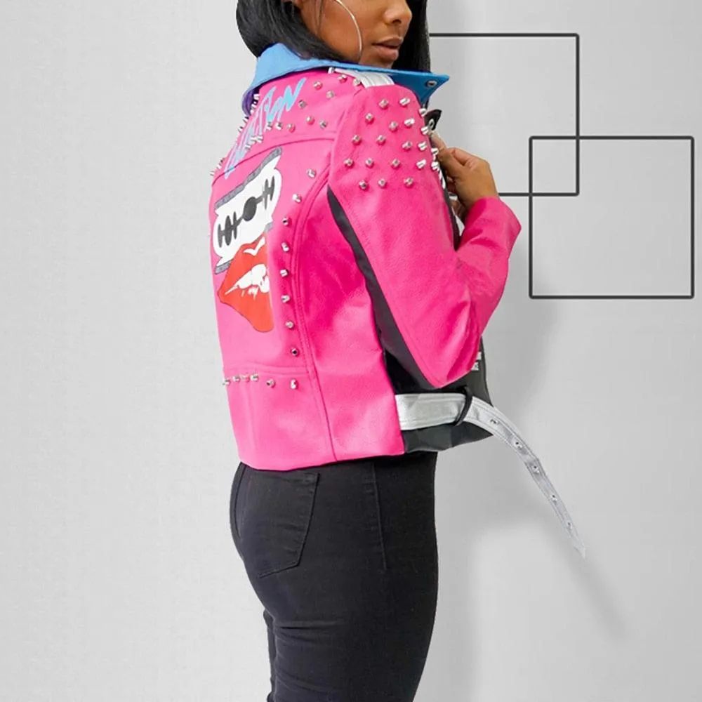 Lightweight Cropped Biker Jacket-Razor tings
