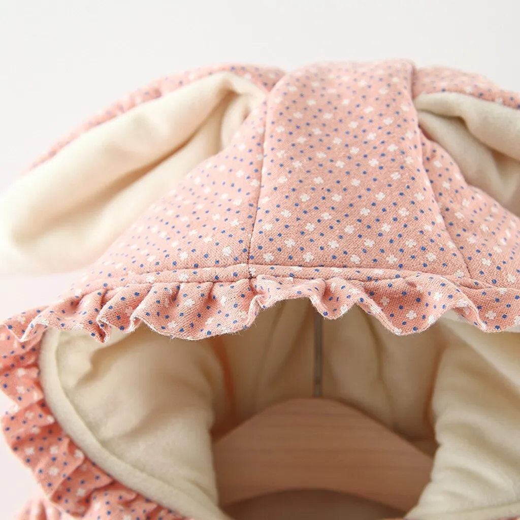 Ruffled Rabbit Ear Warm Coat