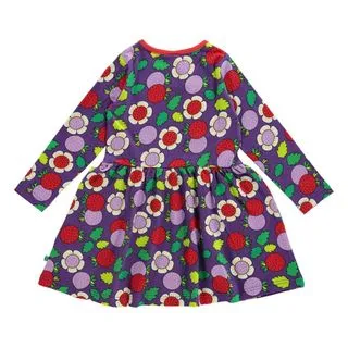 Strawberries Long Sleeve Dress in Purple Heart