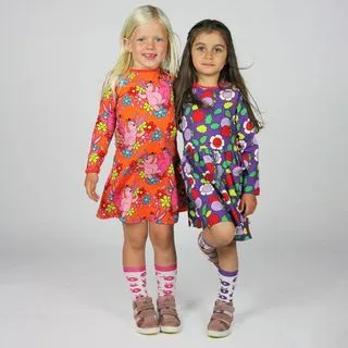 Strawberries Long Sleeve Dress in Purple Heart