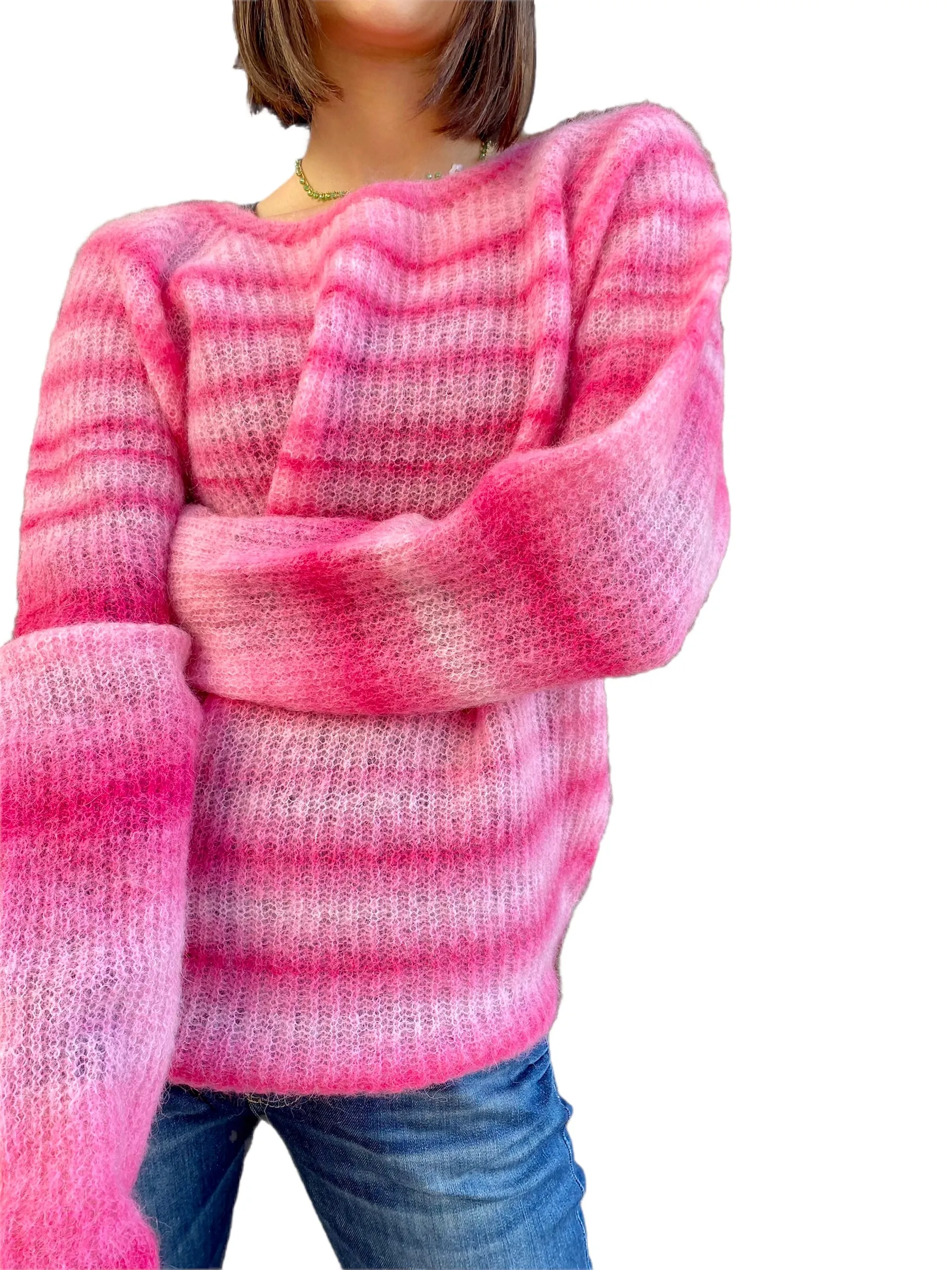 Vicolo fuchsia pullover